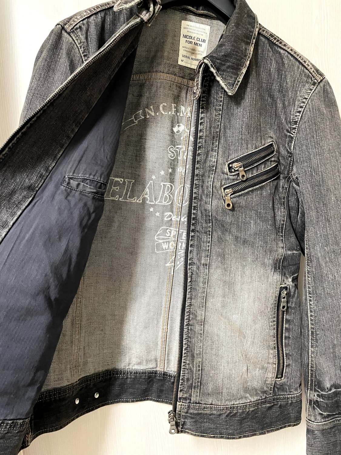 니콜클럽/ 워싱 데님 바이커 자켓/ 48 상품이미지9