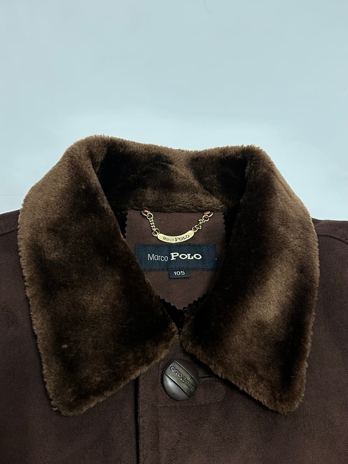 마르코폴로 marco polo 인조 스웨이드 퍼 카라 자켓 상품이미지5