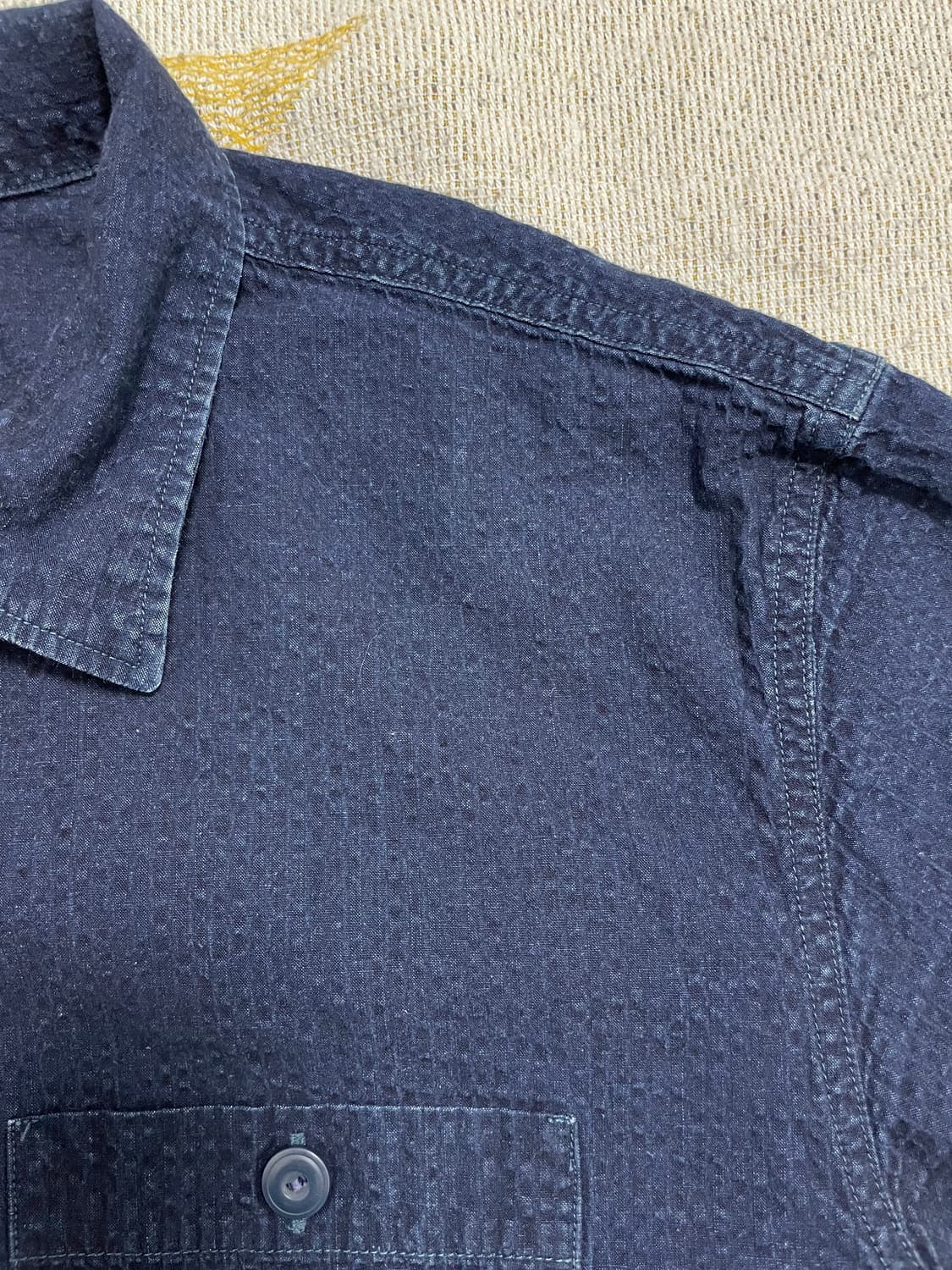 RRL 인디고 반팔 캠프셔츠(M) 상품이미지3