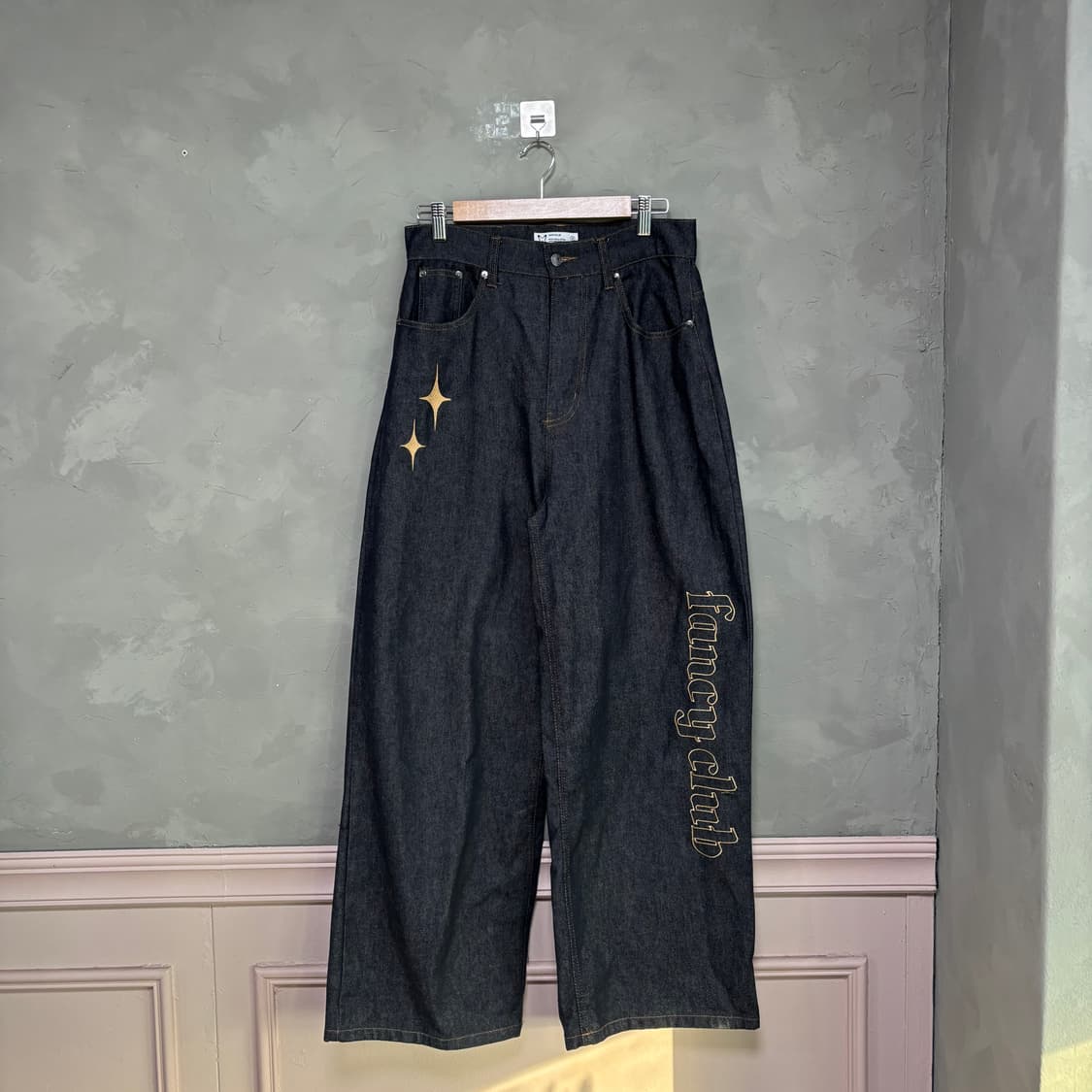 팬시클럽 트위티 오버 와이드 생지데님 팬츠 상품이미지1