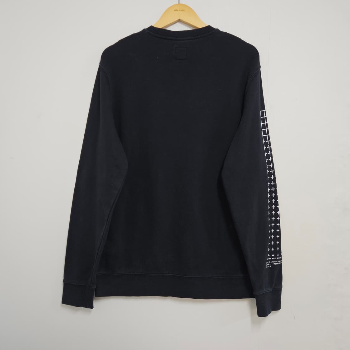 M 95-100 반스 프린팅 맨투맨  블랙 상품이미지4