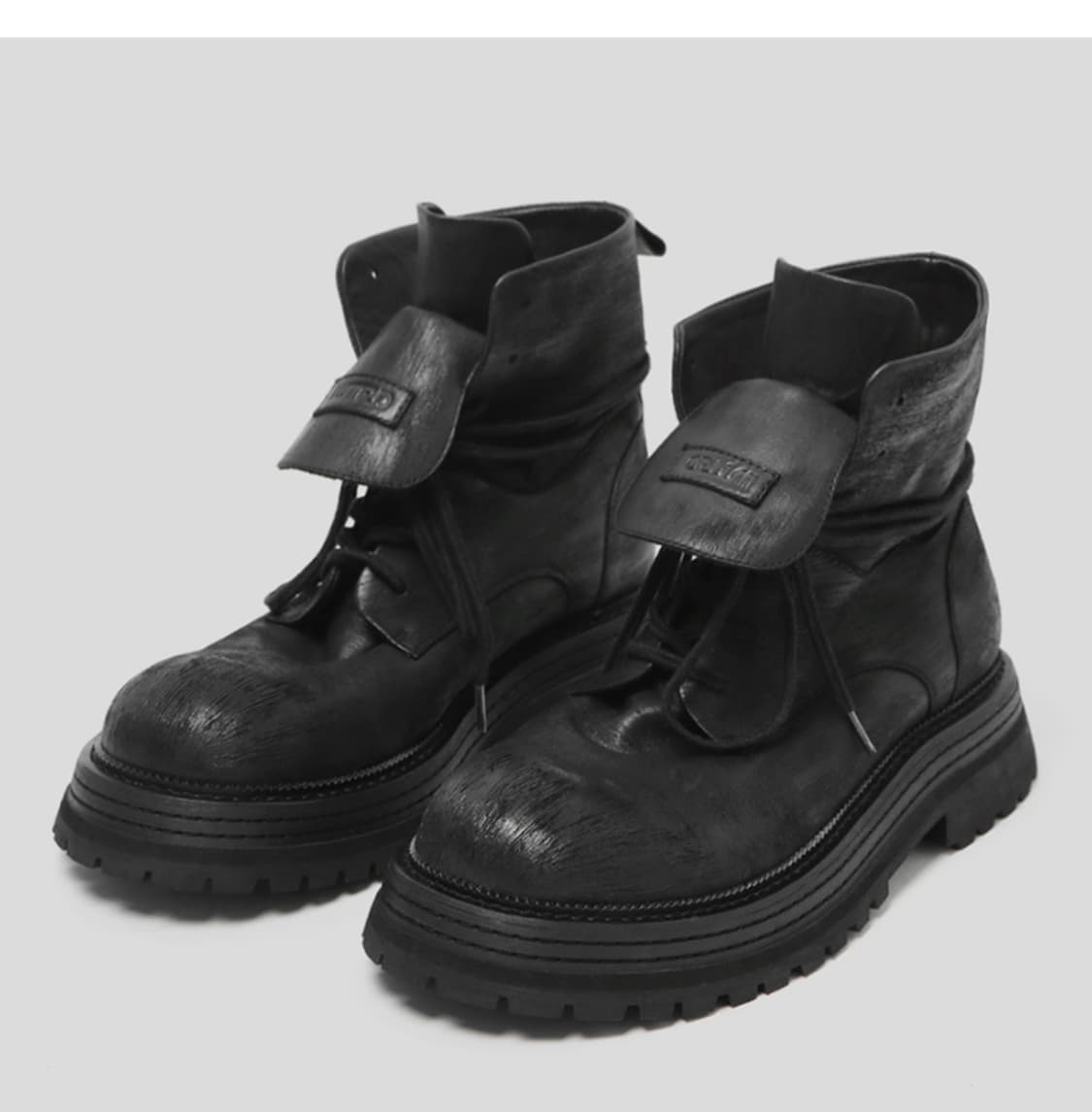 위더로드 WTRD5140 카일 홀스레더 7홀 컴뱃 부츠 블랙 워싱 상품이미지1