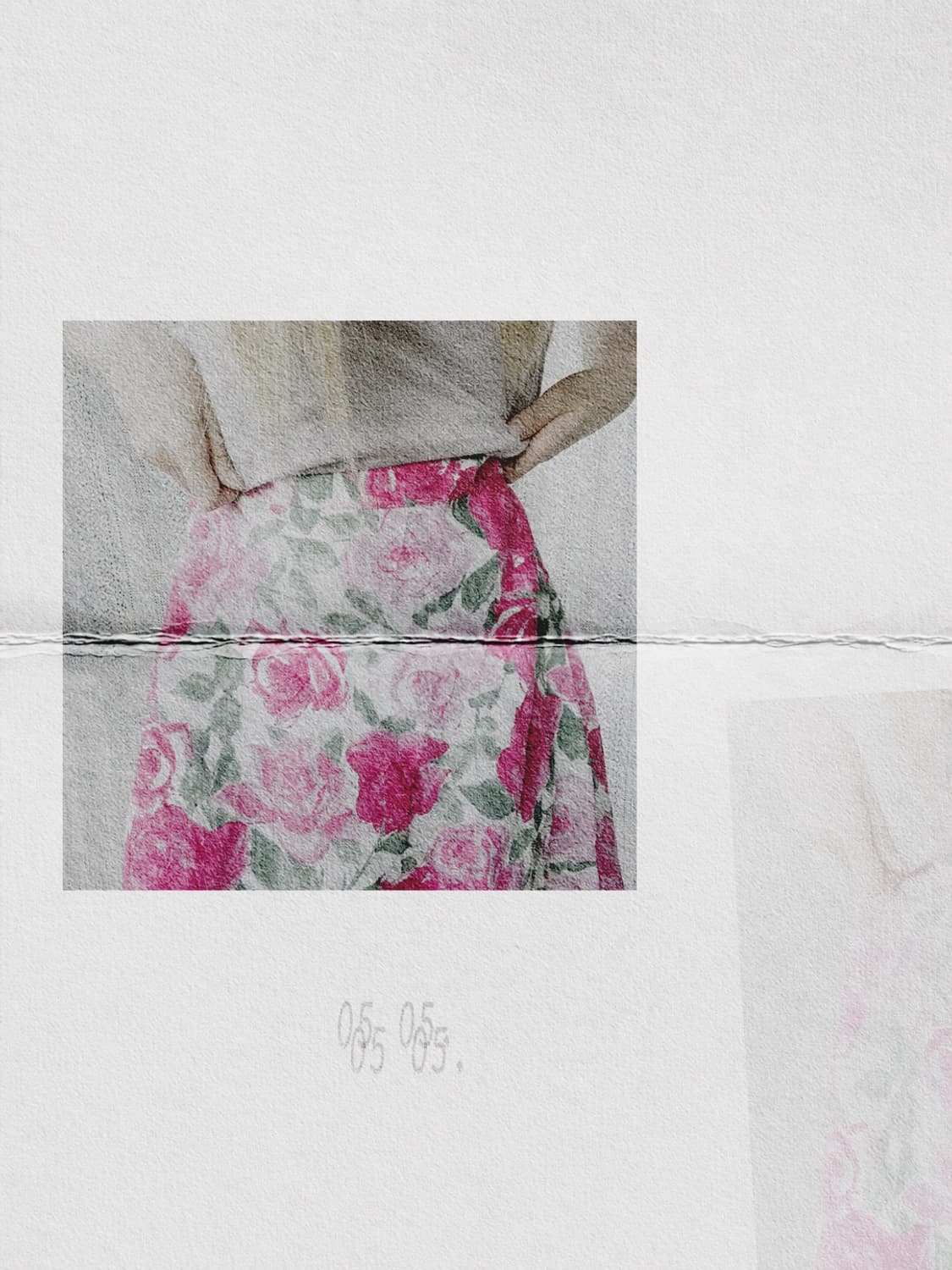 Pink Rose Floral Skirt 플로럴 미디 스커트 상품이미지3