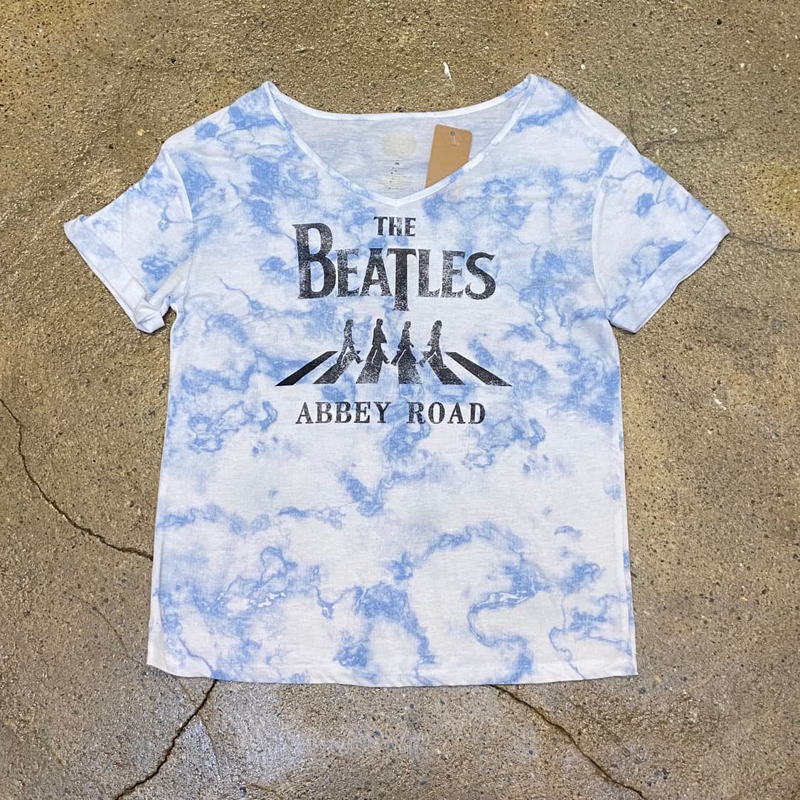 미국 빈티지 비틀즈 THE BEATLES 굿즈티 타이다이 반팔 락티셔츠 상품이미지1