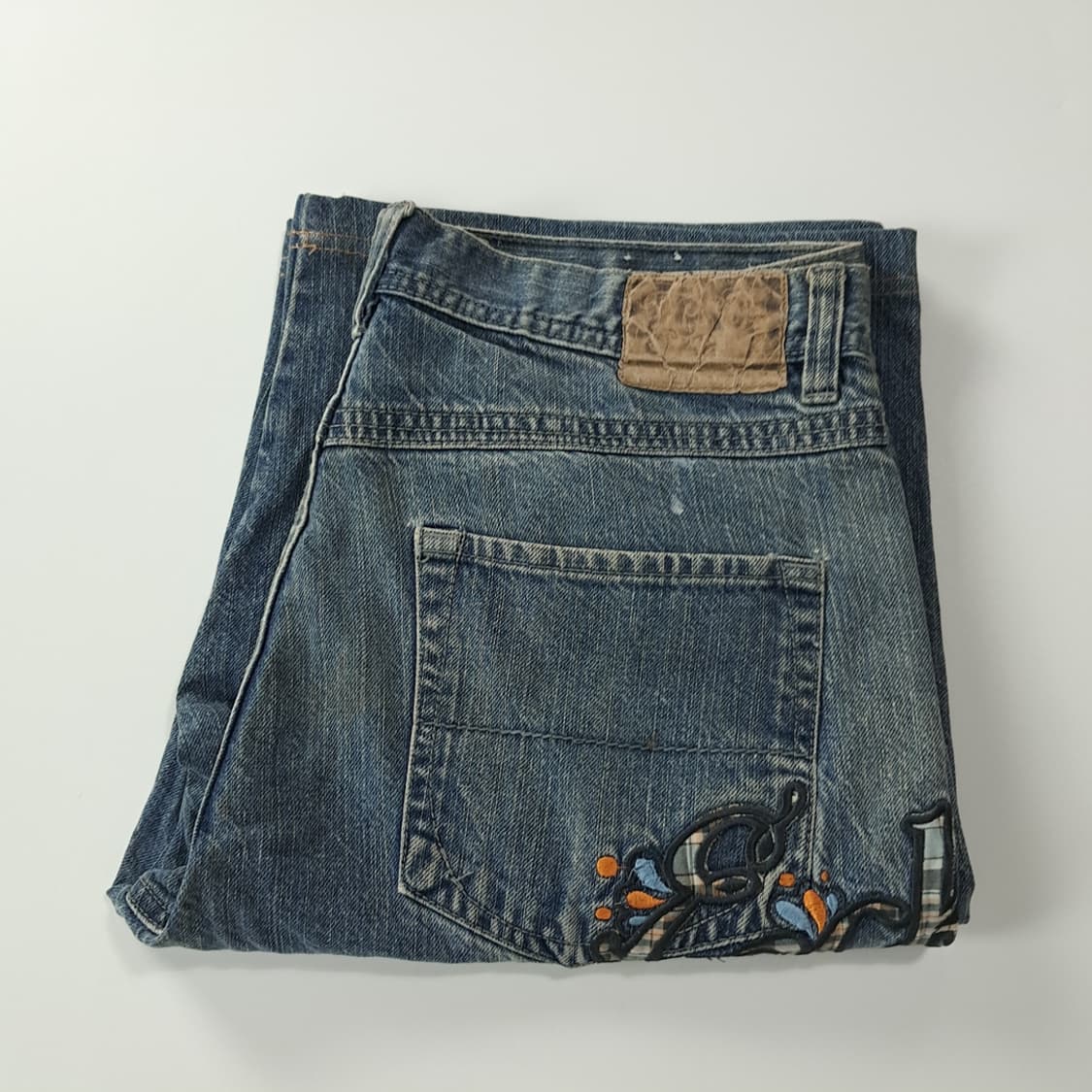 CK390 35 에코언리미티드 00s 인디고 데님 하프팬츠 반바지 상품이미지9