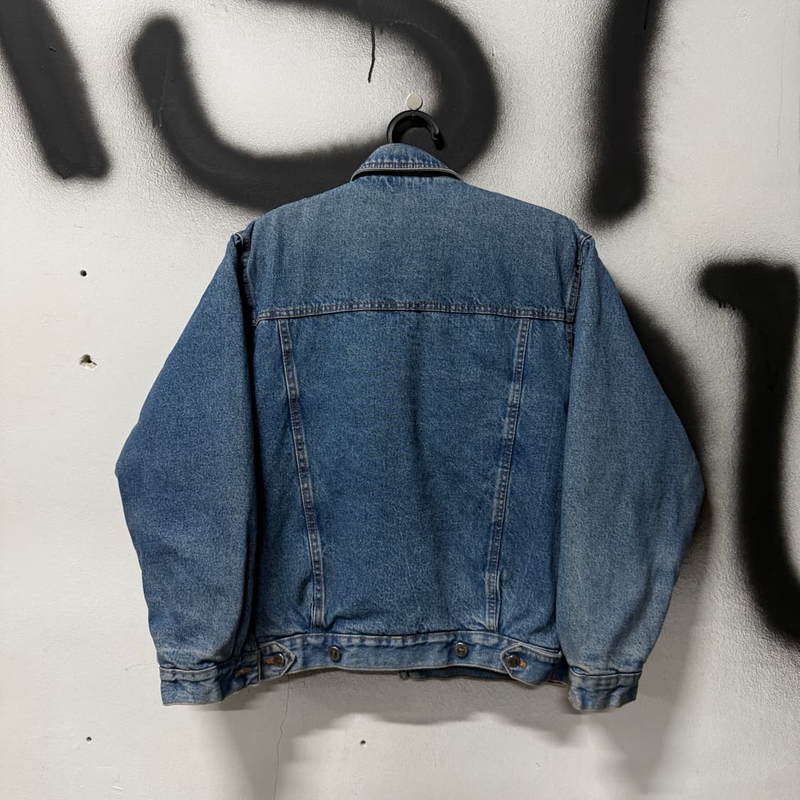 VTG 빈티지 패치 디테일 워싱 봄버 데님 트러커 자켓 상품이미지2