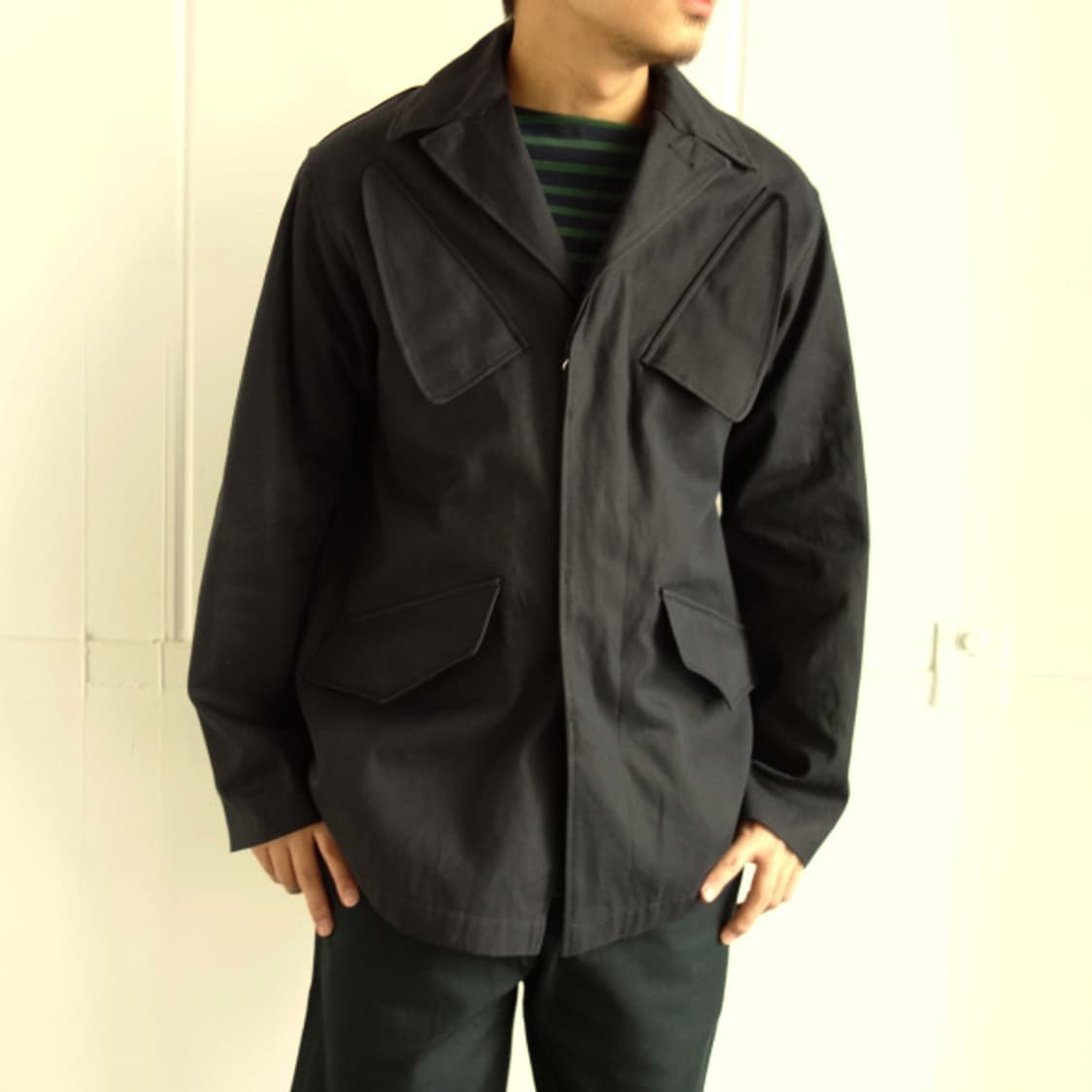 [2]코모리 네덜란드군 코튼 트윌 블랙 밀리터리 필드자켓 상품이미지1