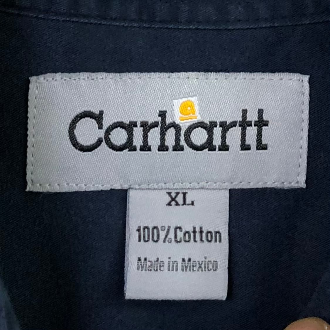 XL 칼하트 네이비 워크 셔츠 상품이미지3