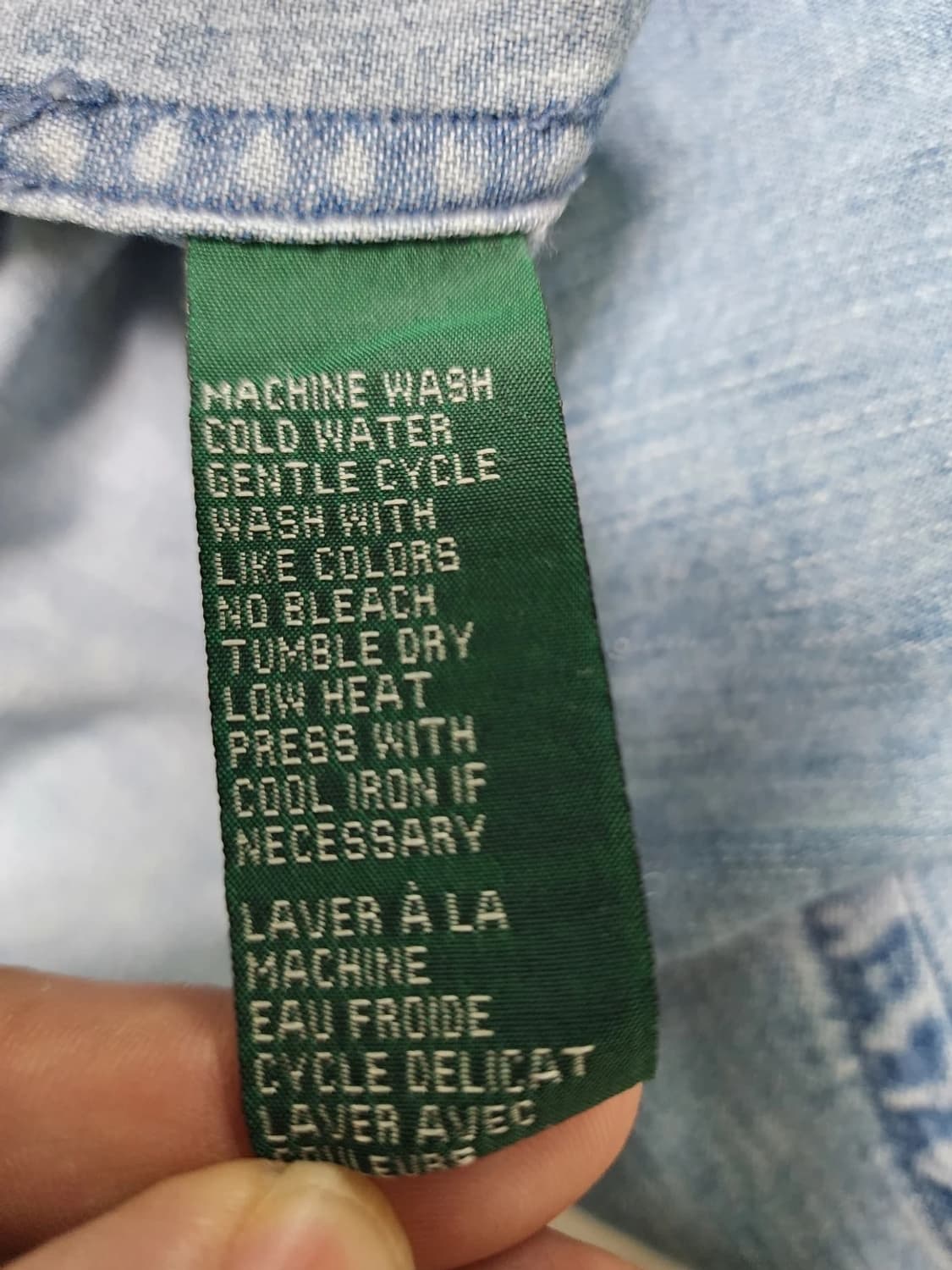 정품 폴로 랄프로렌 데님셔츠 판매합니다  상품이미지8