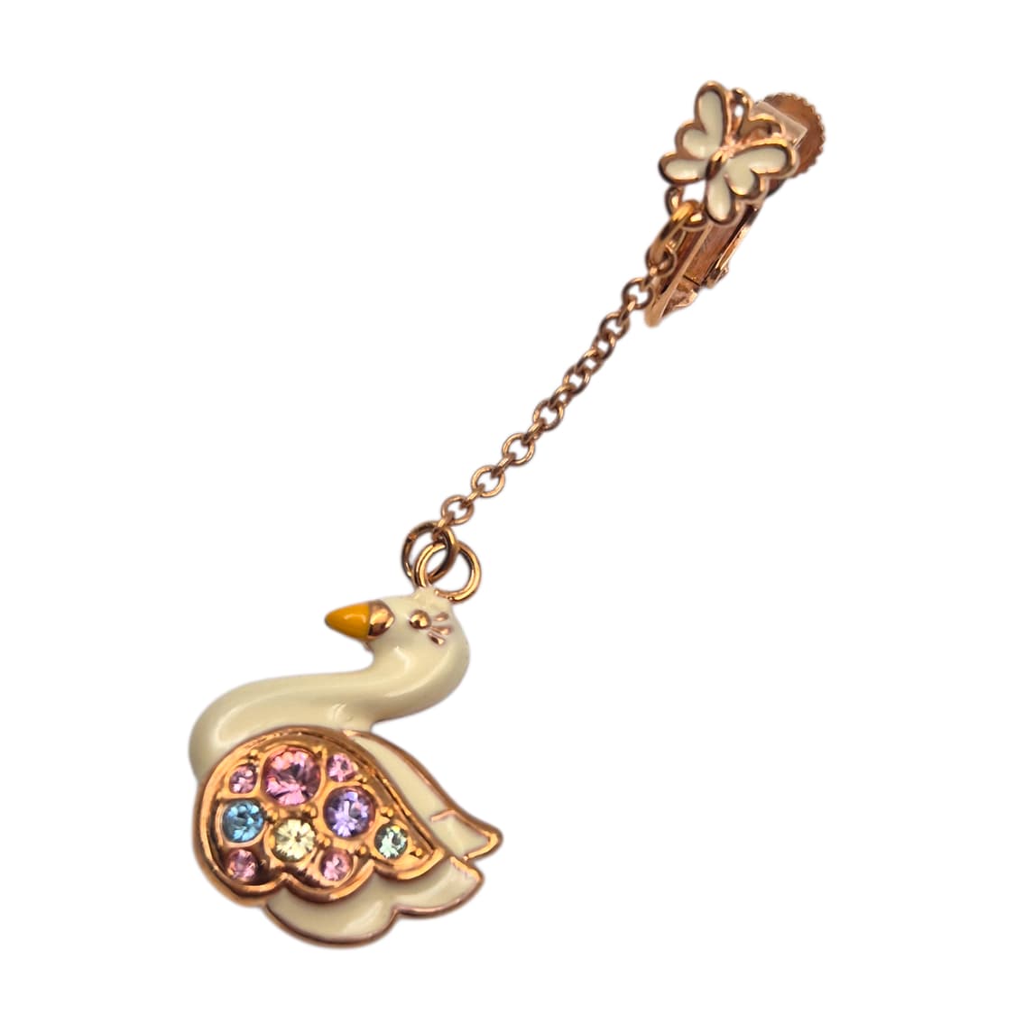 05s 안나수이 나비 백조 드랍 큐빅 이어클립 상품이미지3