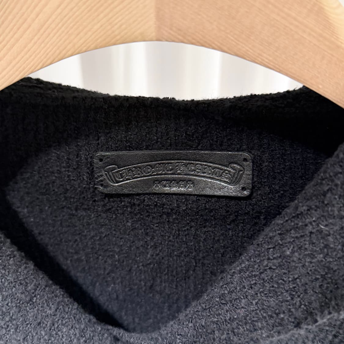 (A+/XS) / 크롬하츠 송치패치 블랙 니트 후드티 상품이미지4