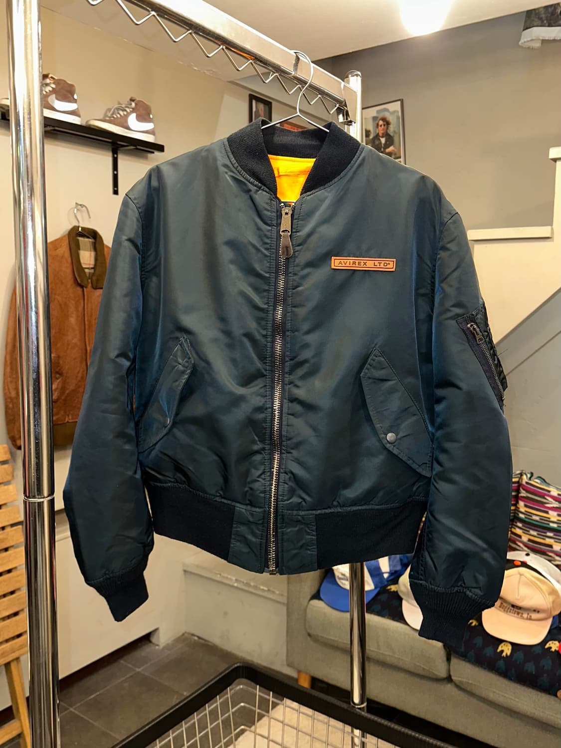 90’s Avirex logo Ma-1 flight  jacket 상품이미지3