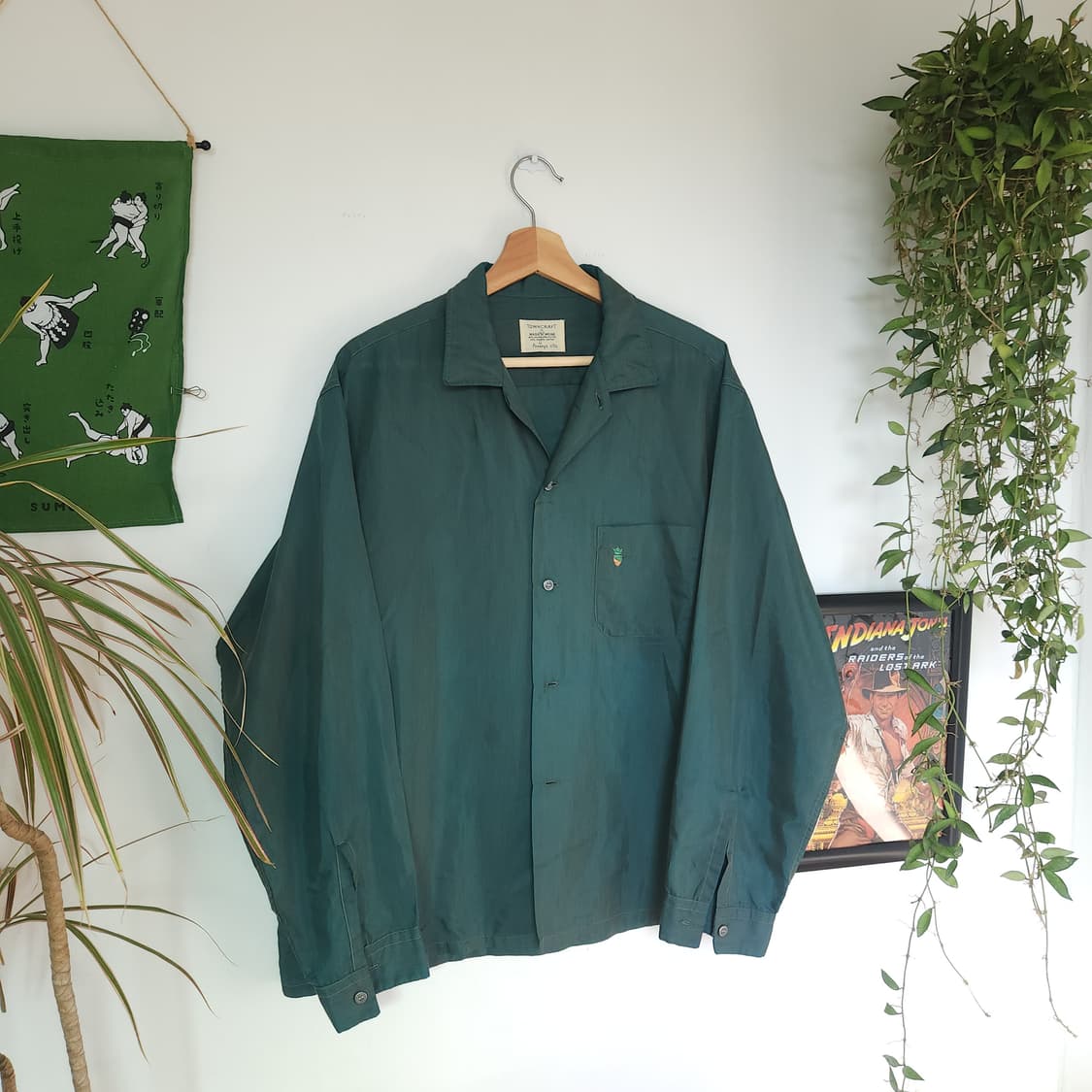 60s JC Penney 타운크래프트 오픈카라 셔츠(USAmade) 상품이미지1