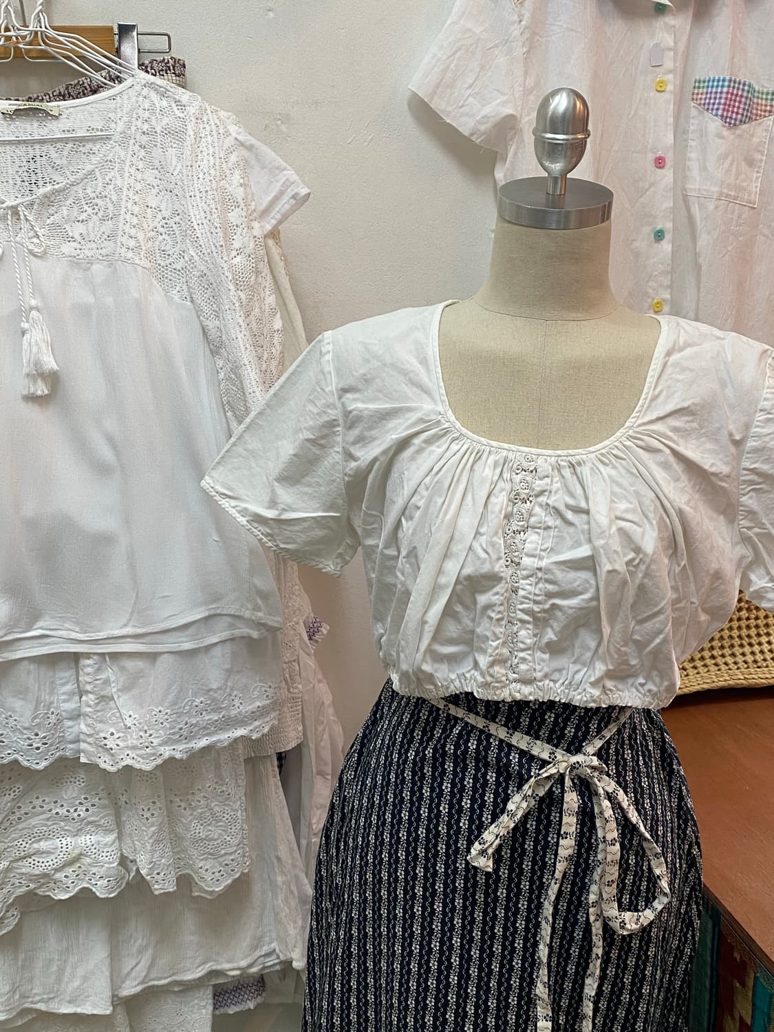 유럽빈티지 블라우스 치마 set 셋업 상품이미지2