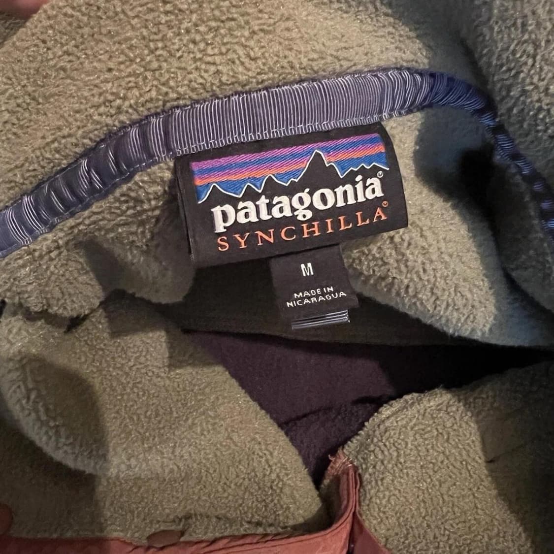 10s 파타고니아 신칠라 스냅-T 올리브/브라운 니카라과 상품이미지4