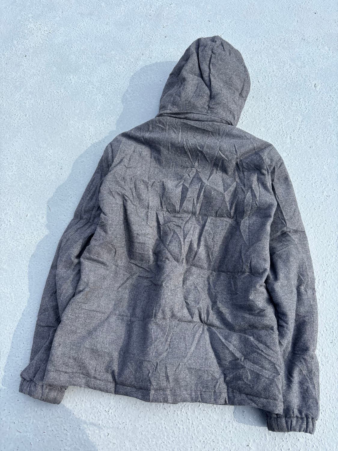“Vintage”Y2K Mood Grey Hoodie Padding 상품이미지5