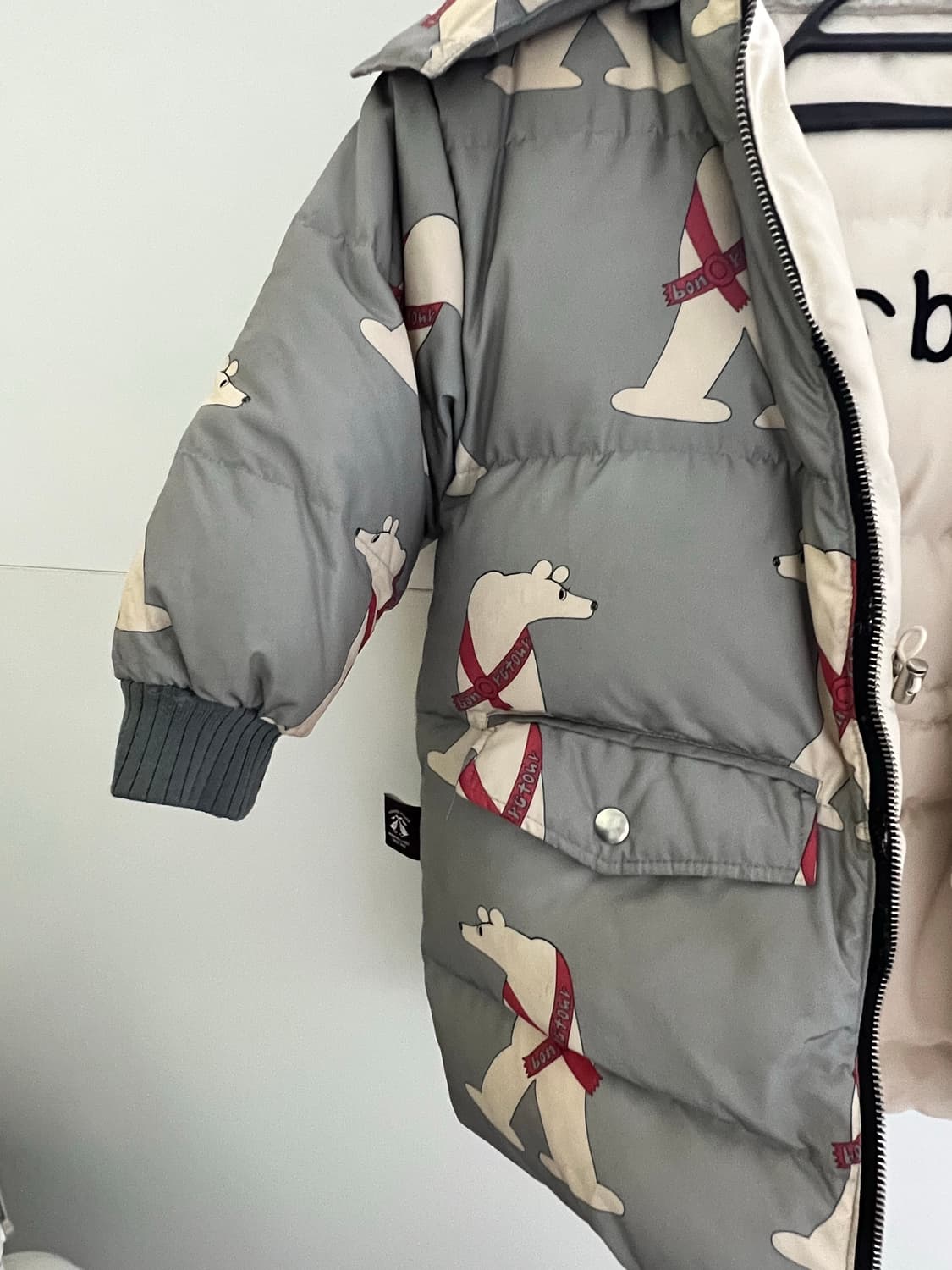 리미떼두두 북극곰 리버시블 양면 롱 패딩 판매 합니다 상품이미지3