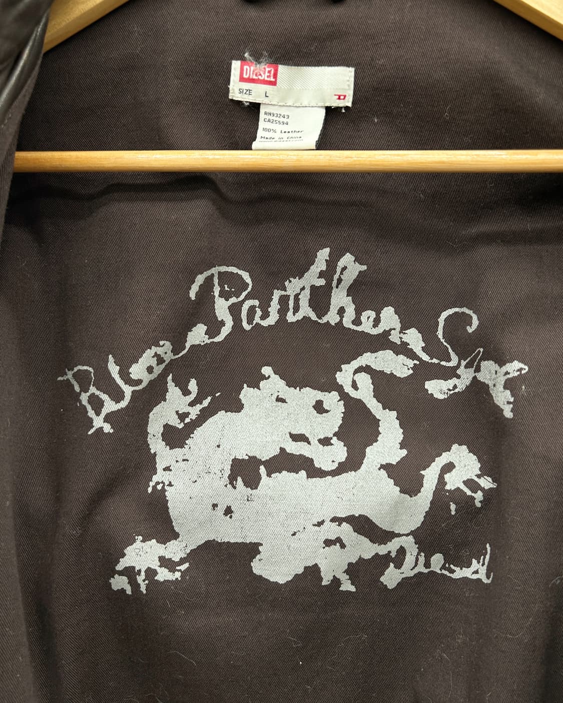 디젤 00s 리얼 램스킨 레더 블루종 자켓 브라운 상품이미지6