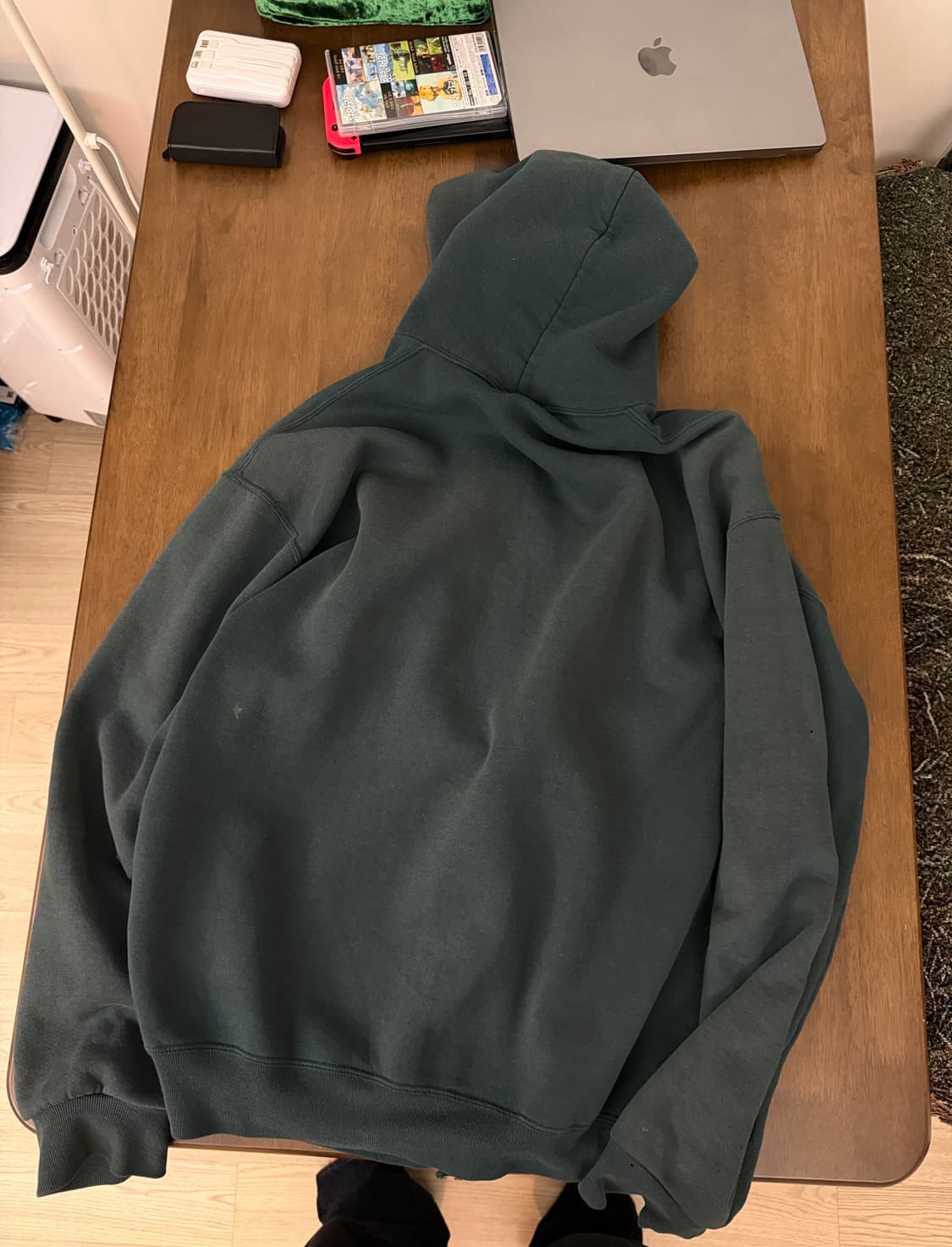 90‘s usa 러셀 후드집업 다크그린 상품이미지2