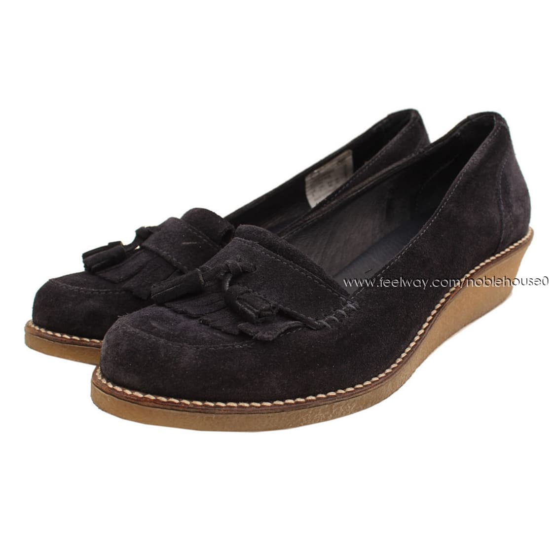 프레드페리 네이비 스웨이드 테슬 웨지 모카신 (국내 245mm) 상품이미지2