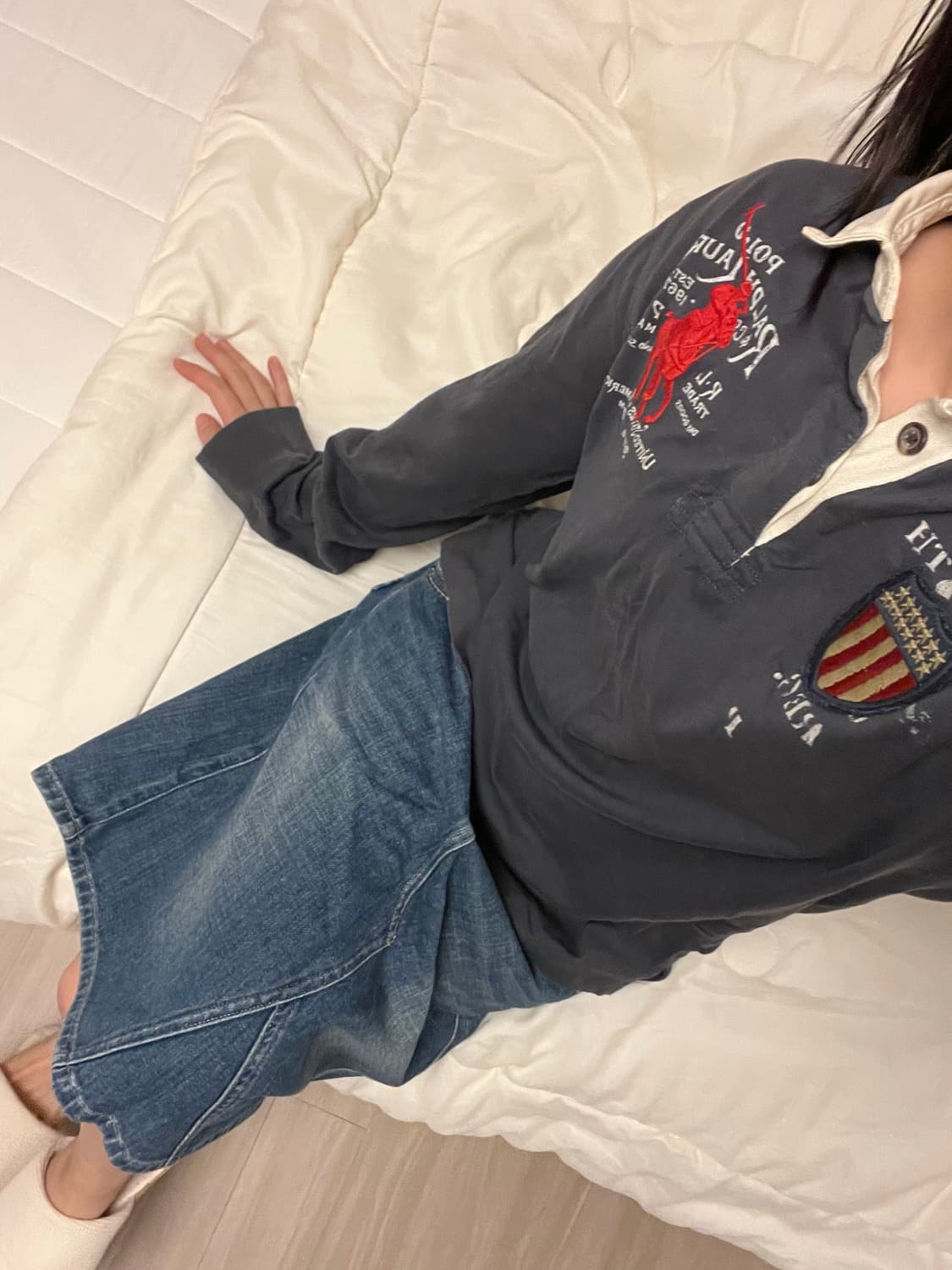 hippy mood denim midi skirt 상품이미지7