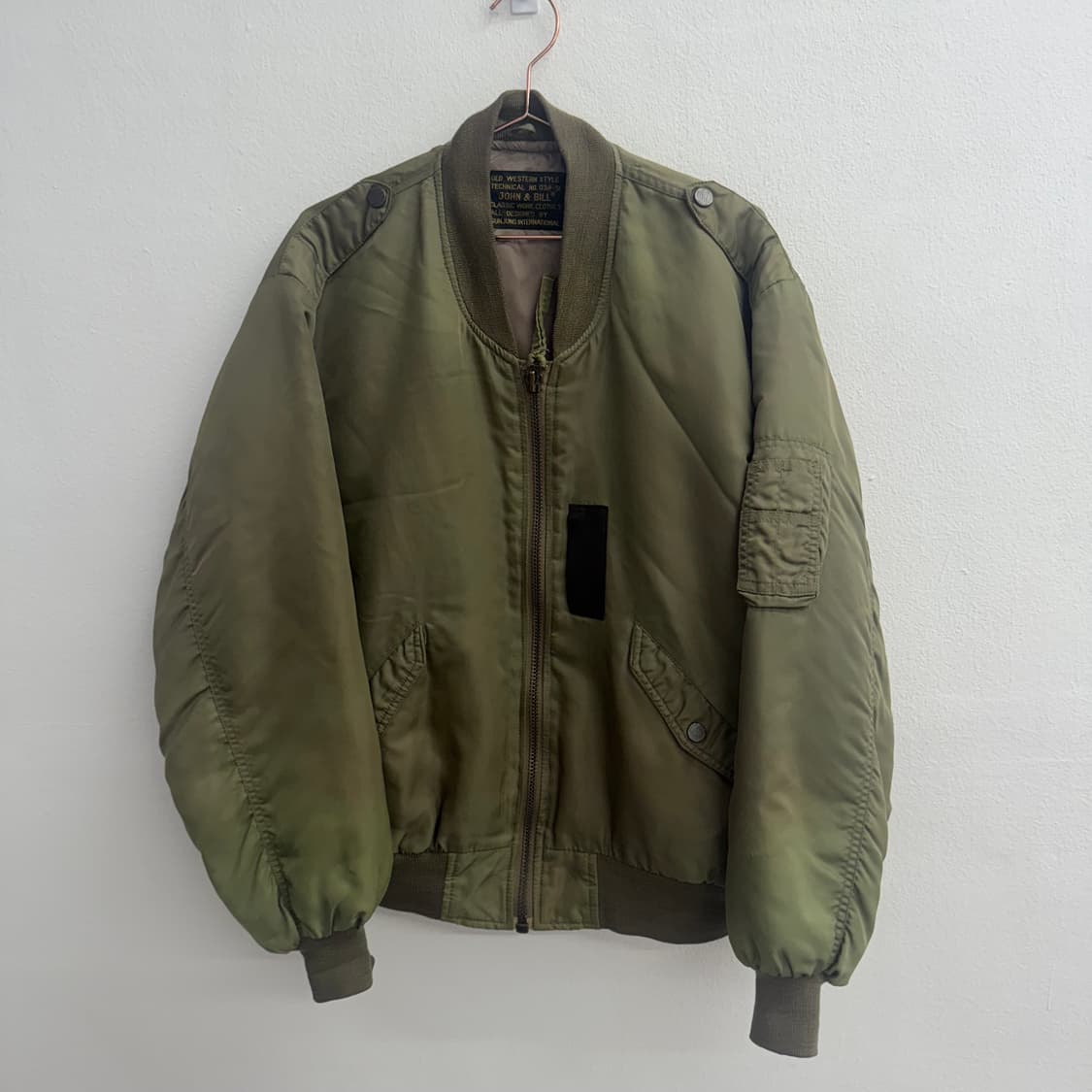 vtg john&bill 존빌 ma-1 올리브 클래식 점퍼 m 상품이미지1