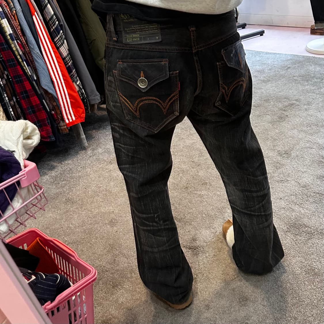 에드윈503 블루트립 흑청 웨스턴 팬츠32 상품이미지1