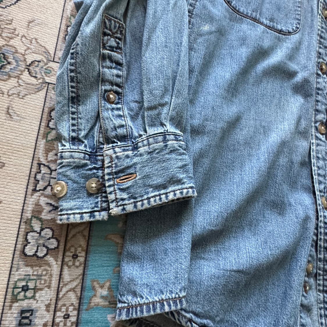 빈티지 랭글러 데님 셔츠 M 상품이미지4