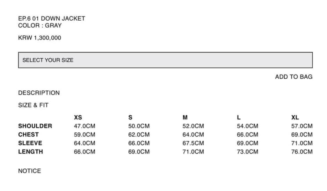 Xlim EP6 다운자켓 그레이 상품이미지4