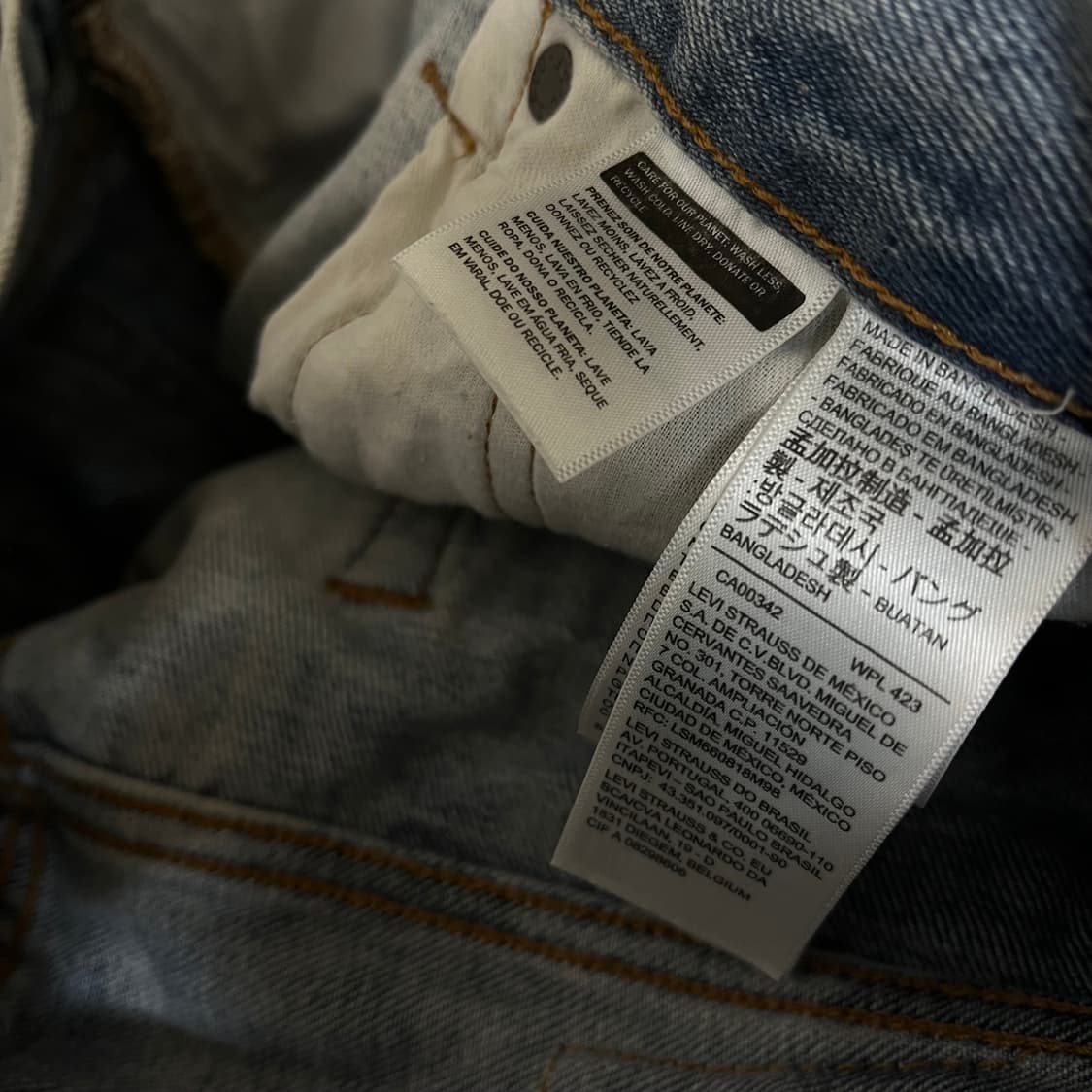 리바이스 아이스워싱 배기 데님 반바지 W30 상품이미지9