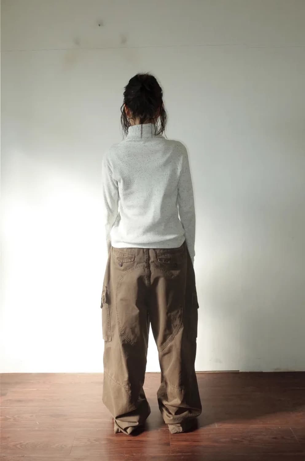 김아홉 브라운 카고 와이드 팬츠 상품이미지3