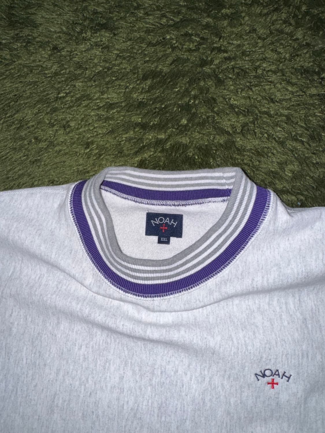 [XXL] NOAH 노아 엠브로이더리 스트라이프 립 크루넥 스웻 상품이미지3