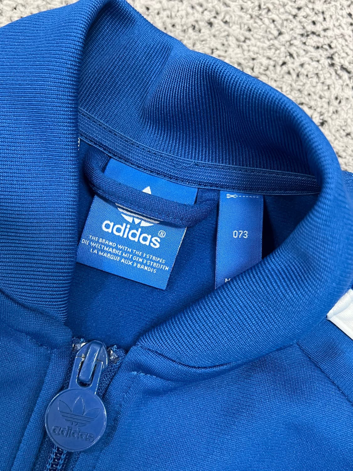 (73) 아디다스 주니어 슈퍼스타 트랙탑 져지 블루 상품이미지3