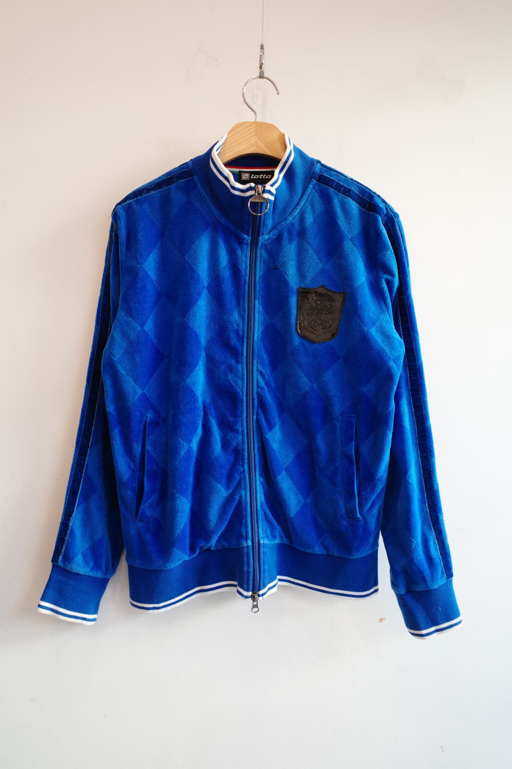 Lotto 아가일패턴 벨벳 투웨이 집업 상품이미지1