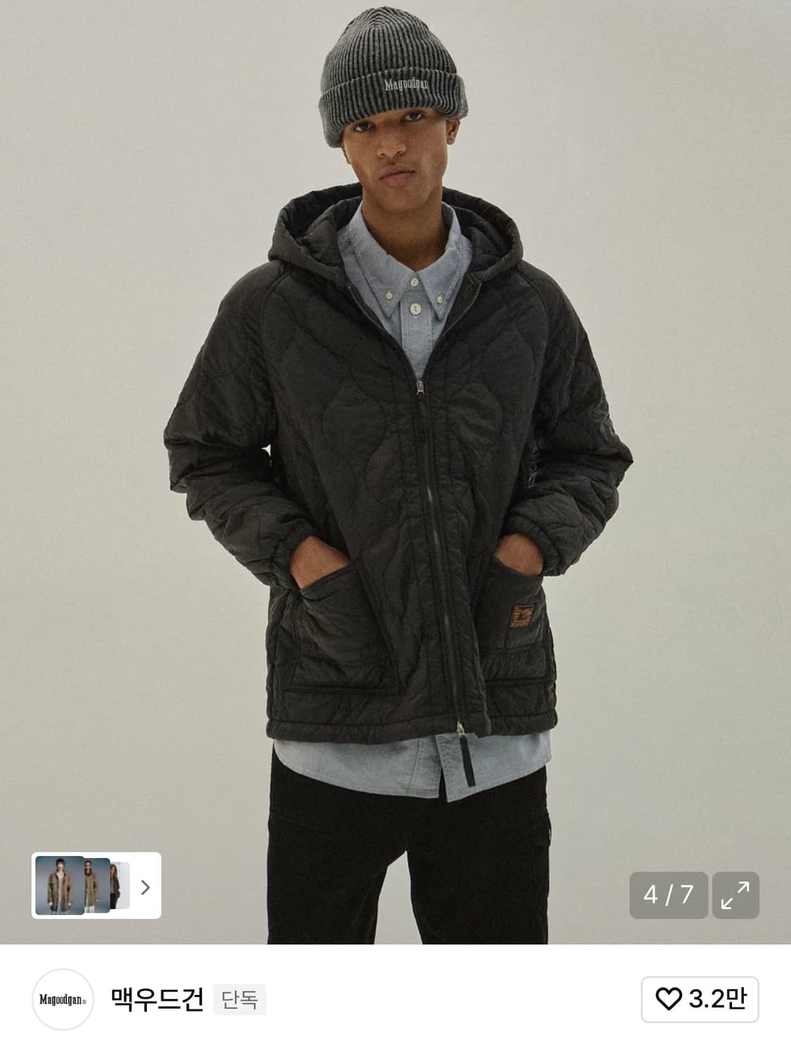 맥우드건 사파리 5310 피그먼트 탈부착 패딩 피쉬테일 브라운 야상재킷 상품이미지4