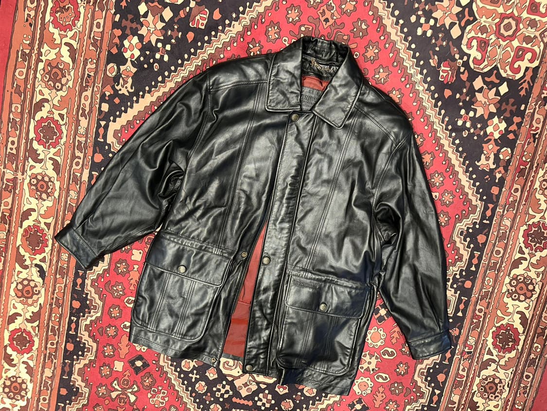 ( XL ) 가죽자켓 레더자켓 가죽코트 가죽카코트 가죽롱코트  상품이미지2