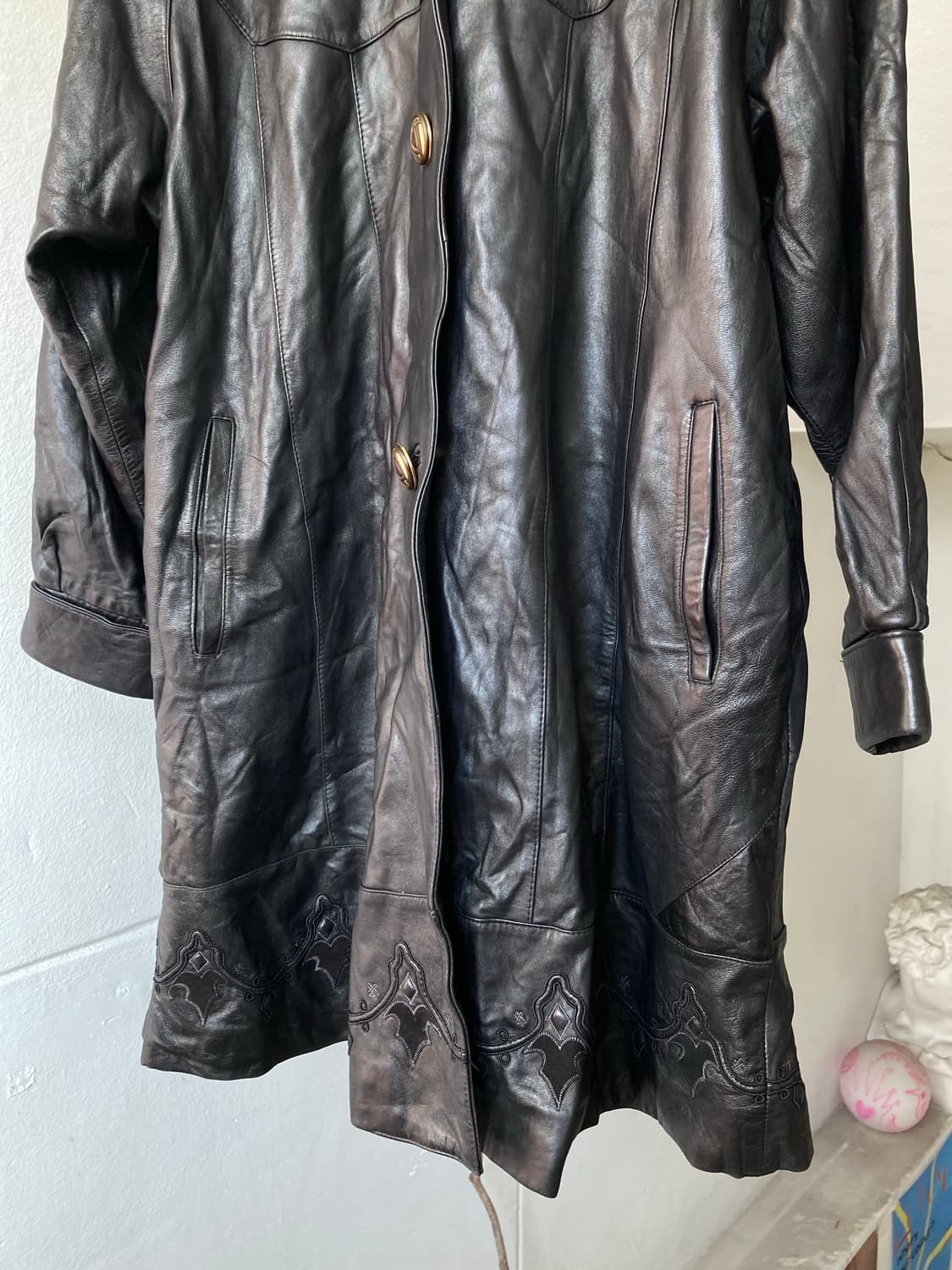 양가죽 웨스턴 롱 코트 상품이미지3