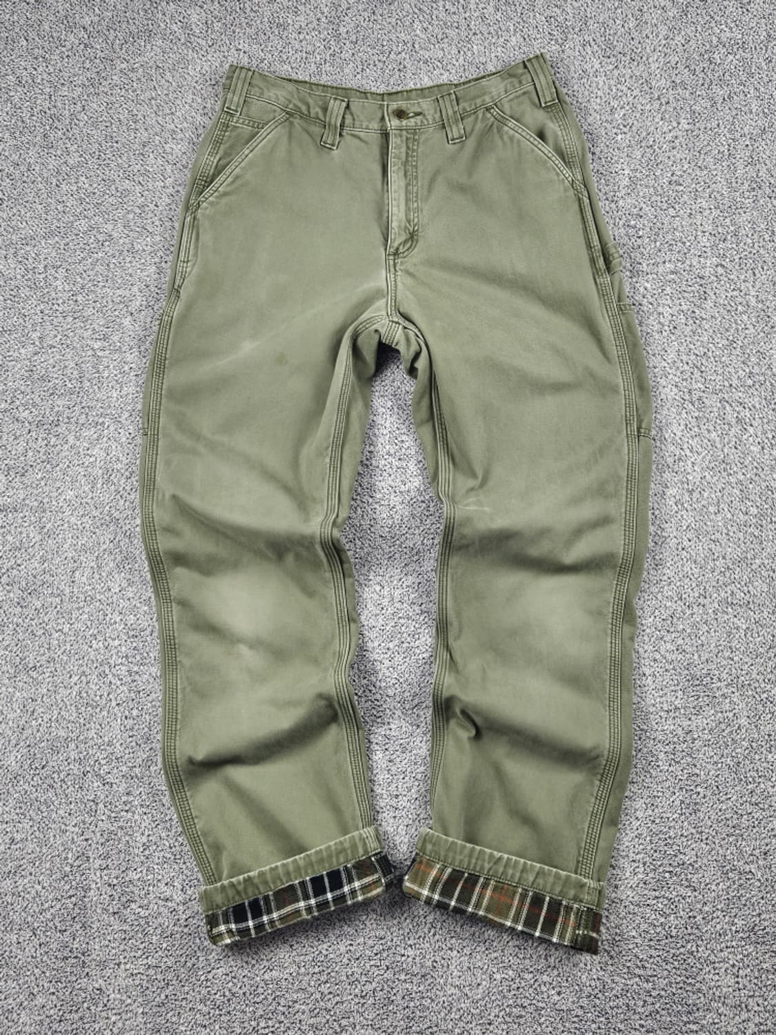 칼하트 헤비 플란넬 체크 카펜터 팬츠 ( 32 X 34 ) / 10045 상품이미지1