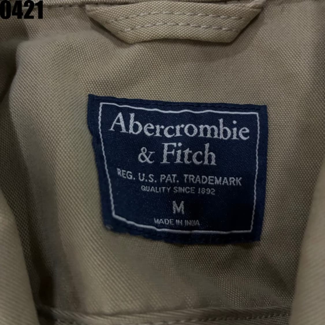 아베크롬비 카키색 면 자켓 m 상품이미지2