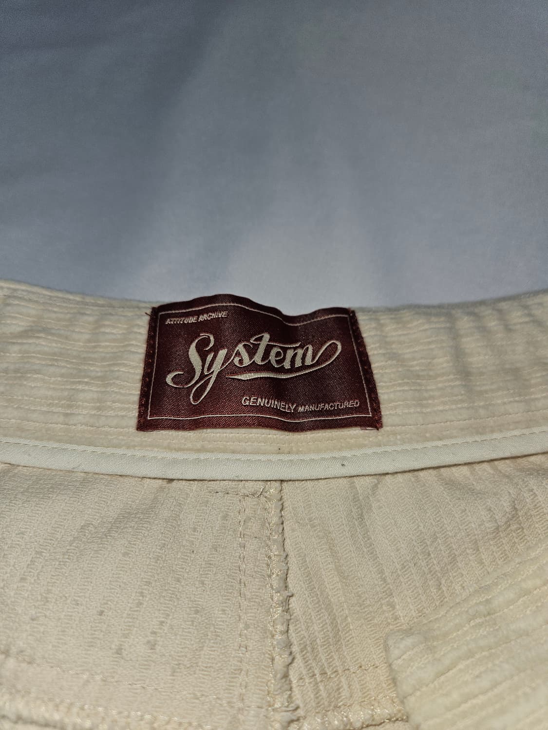 시스템옴므 SYSTEM 한섬 가죽패치 코듀로이 와이드팬츠 슬랙스34 상품이미지4