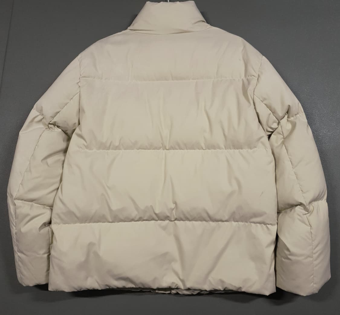 실측 L (100) coor 쿠어 구스다운 숏 패딩 점퍼 자켓 크림 상품이미지9
