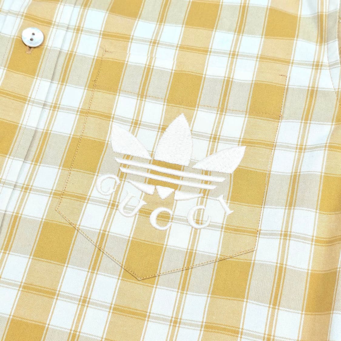 구찌 x 아디다스 콜라보 트레포일 체크셔츠 16 상품이미지4