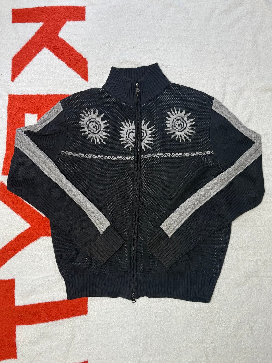 Aakam 자카드 집업 니트 2 상품이미지1