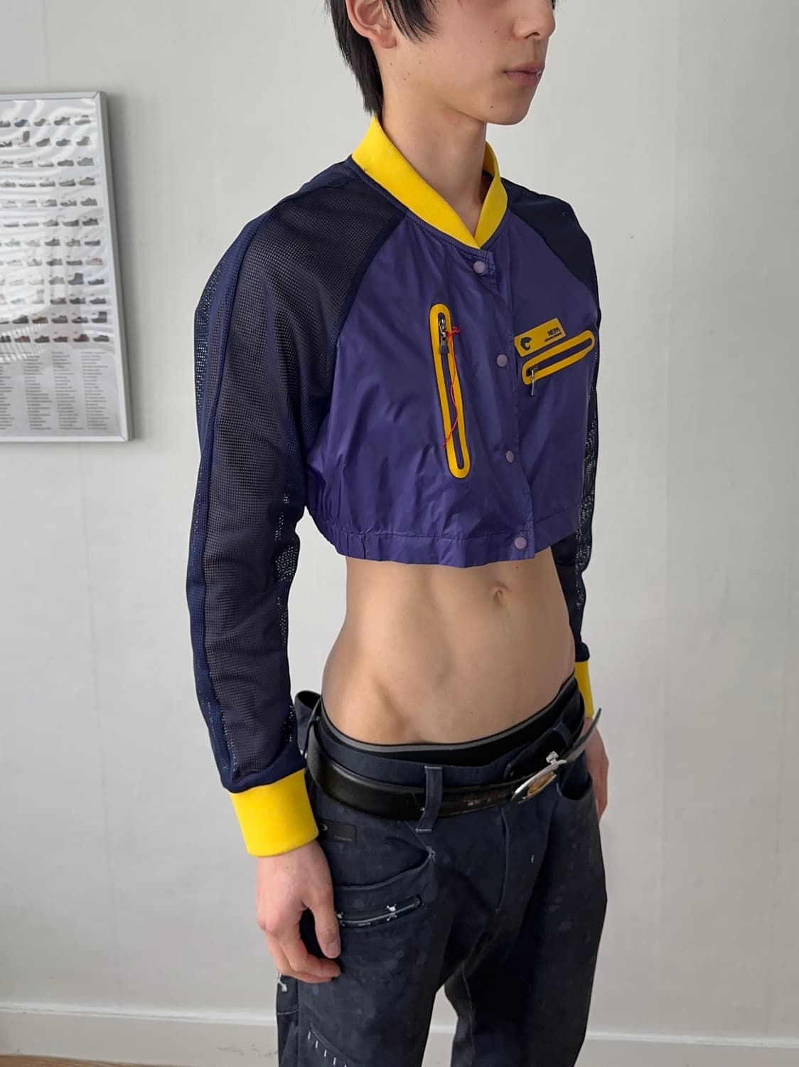 Nepa 리메이크 크롭 메쉬 자켓 상품이미지1