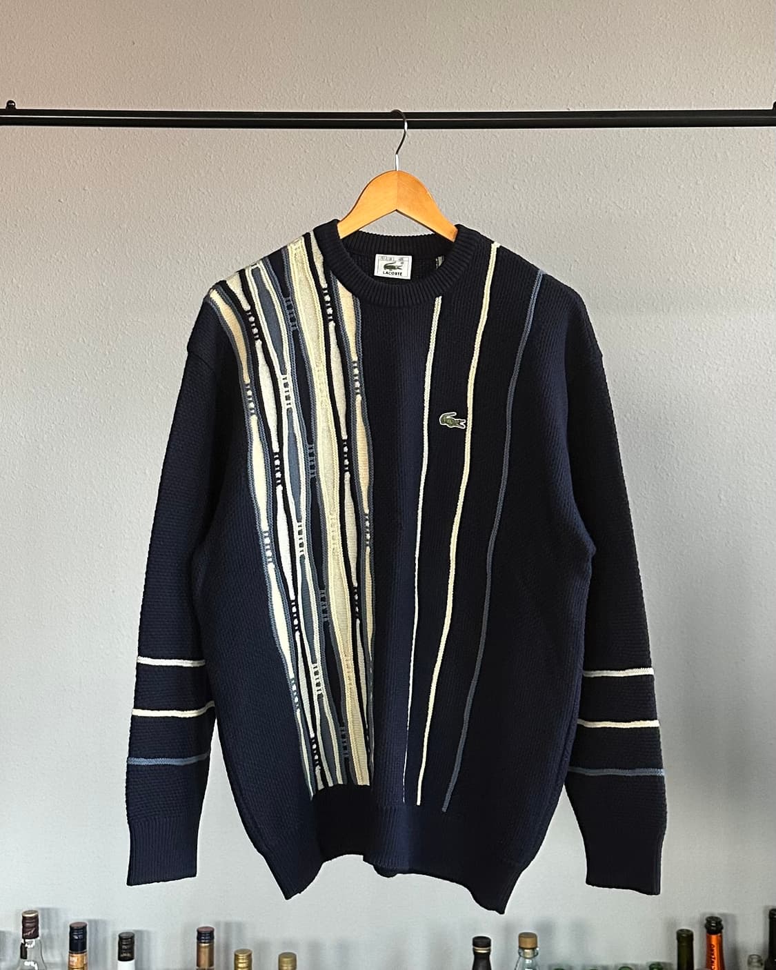 [XL]라코스테 네이비 케이블 니트 상품이미지1