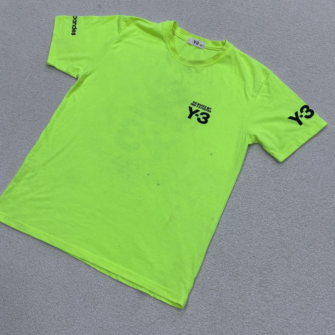 XL 요지야마모토 형광 반팔 티셔츠 0319E 상품이미지1