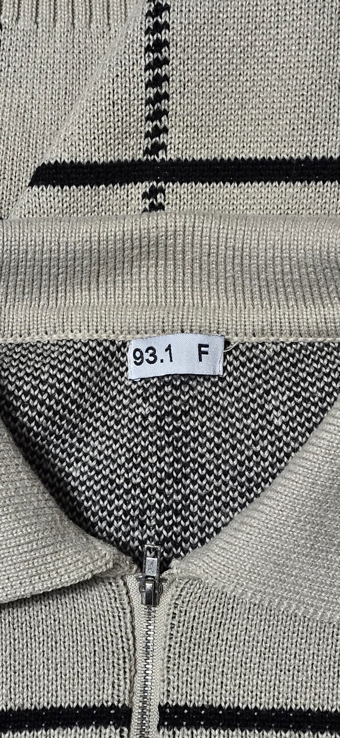 체크 반집업 카라 니트 100 상품이미지3