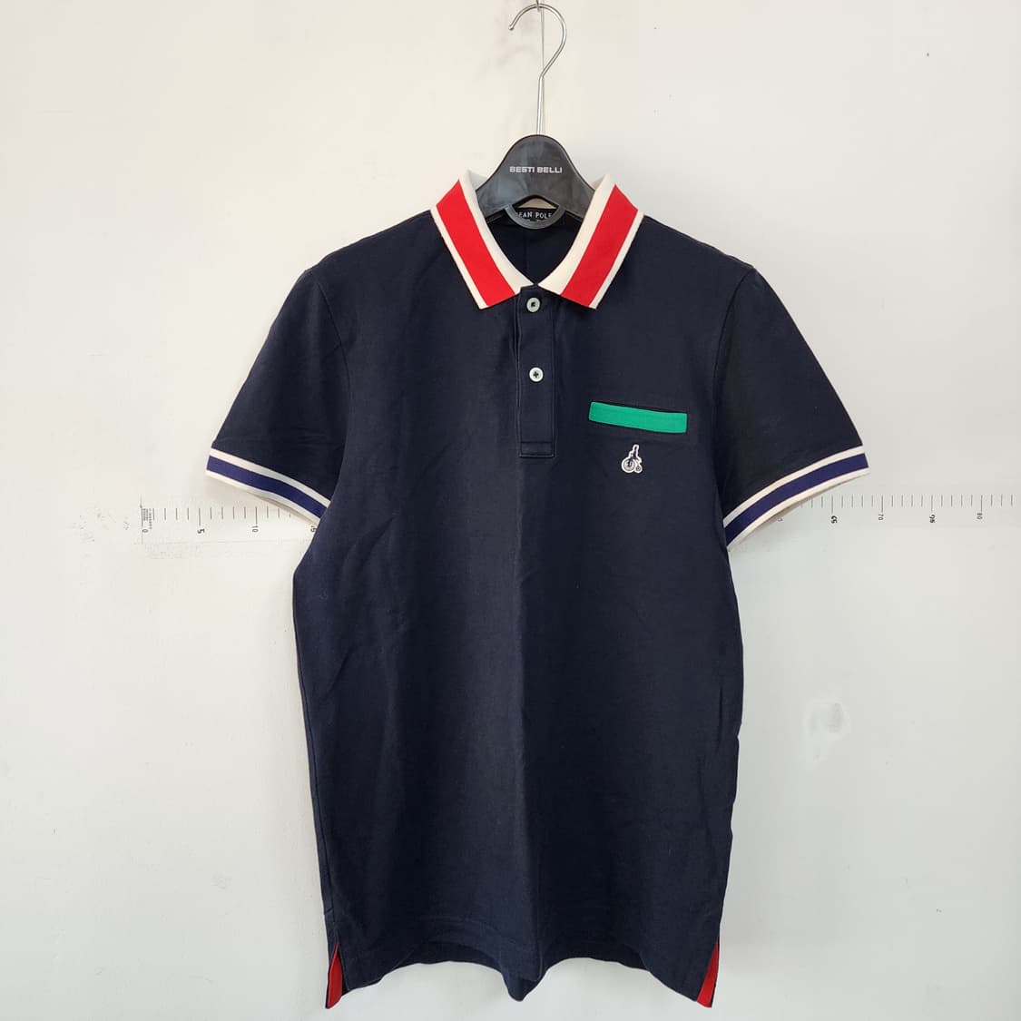 빈폴 네이비 배색 반팔 폴로티 상품이미지1