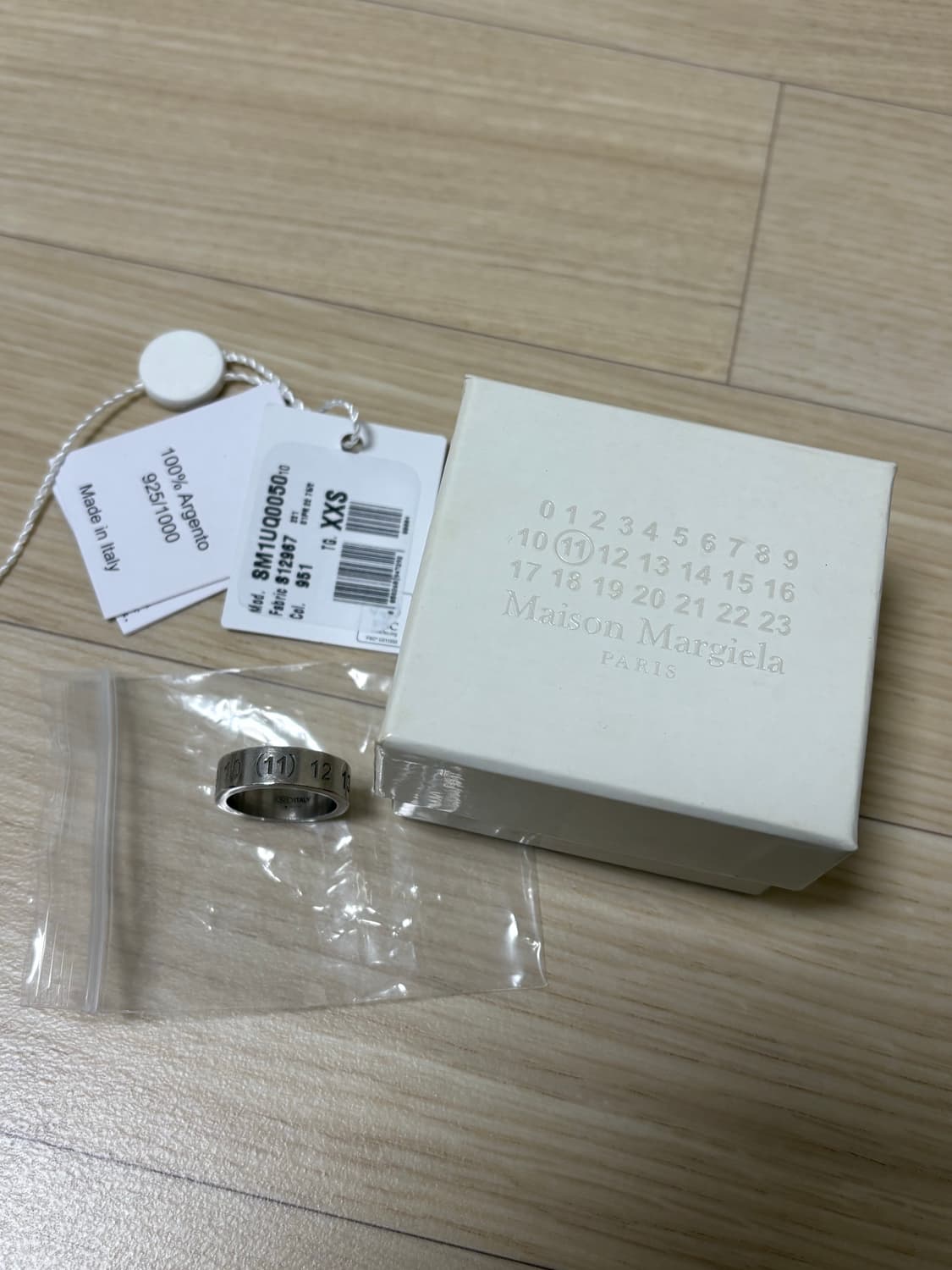 메종 마르지엘라 넘버링 반지 실버 목걸이가능 상품이미지1