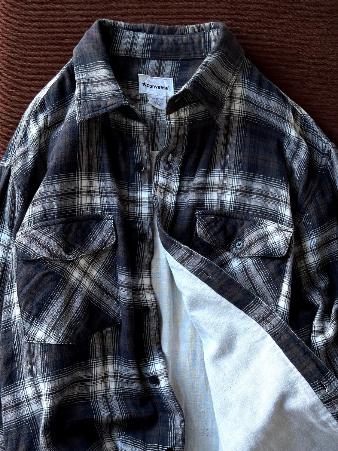 Double face gauze cotton check shirt 상품이미지1